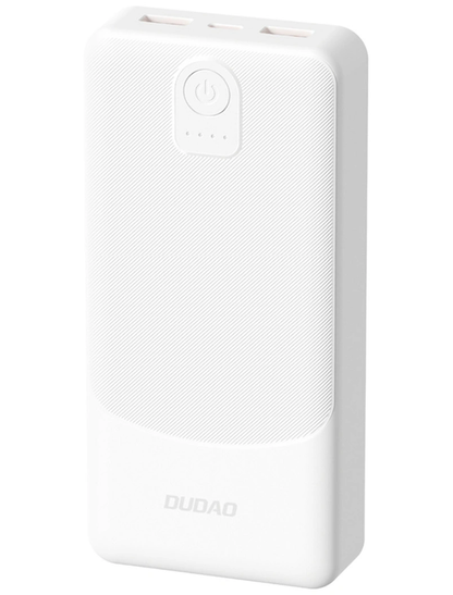 Bateria Externa Dudao K10Pro, 20000mAh, 12W, 2 x USB-A, Branca