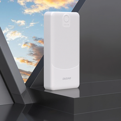 Bateria Externa Dudao K10Pro, 20000mAh, 12W, 2 x USB-A, Branca