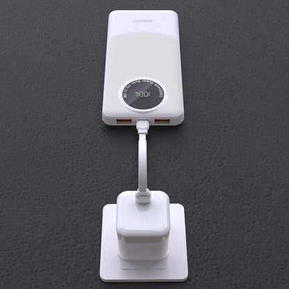 Bateria Externa Dudao K12, 10000mAh, 22.5W, QC + PD, 1 x USB-C - 2 x USB-A, Branca