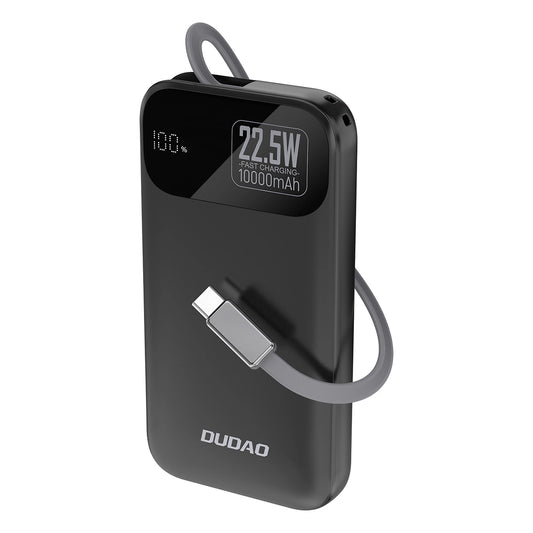 Bateria Externa Dudao K31, 10000mAh, 22.5W, PD, 2 x USB-C, Preta