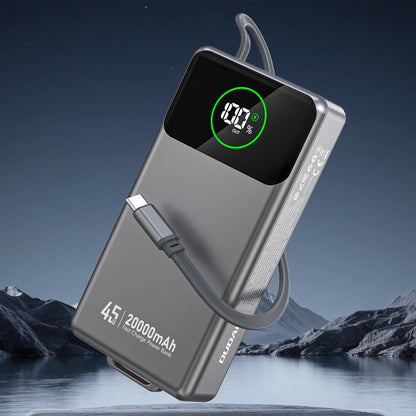 Bateria Externa Dudao K31 Pro, 20000mAh, 45W, QC + PD, 1 x USB-A - 2 x USB-C, Cinzento