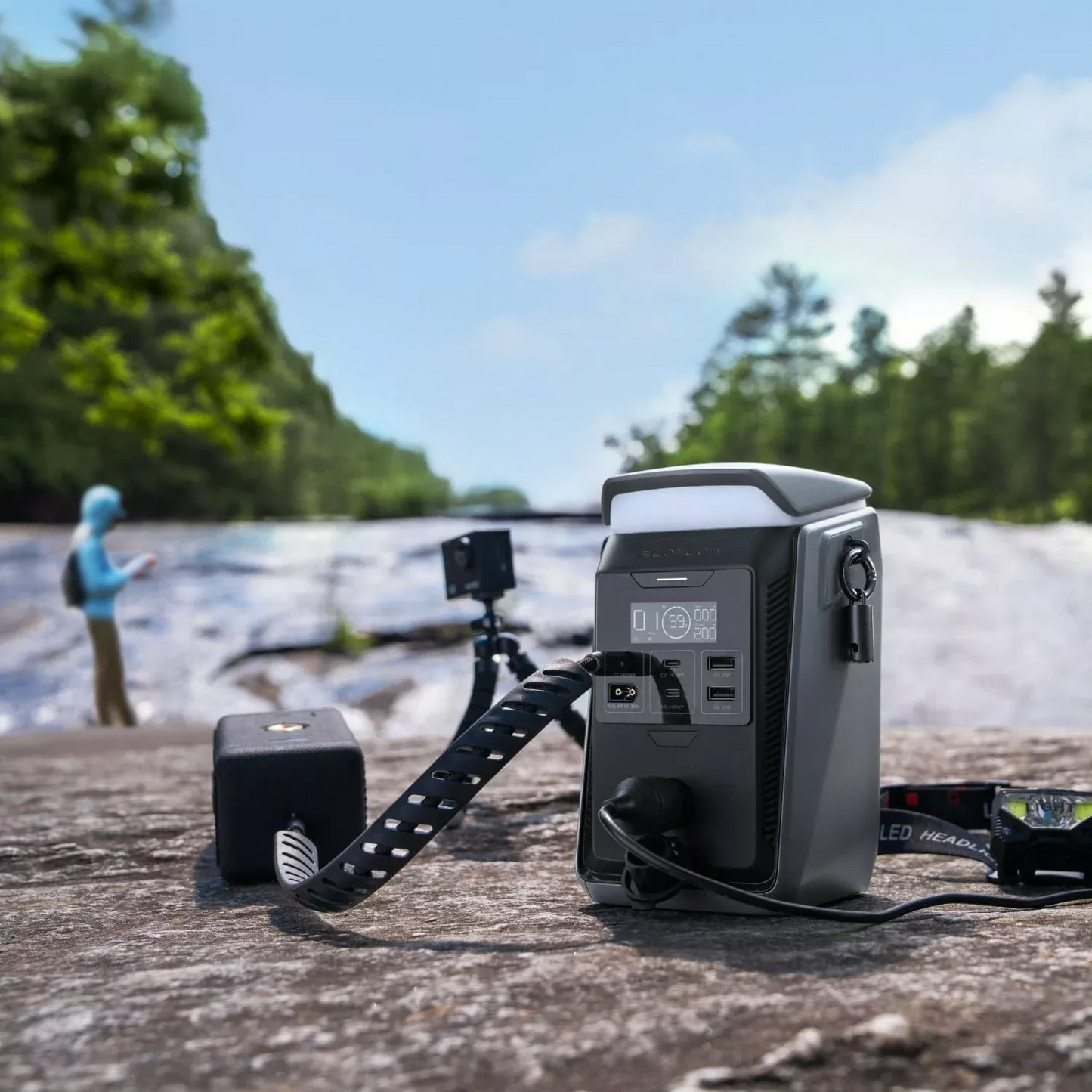 Bateria Externa EcoFlow Trail 200, 60000mAh, 220W, PD, 2 x USB-A - 2 x USB-C, Preta EF-TRAIL200-N