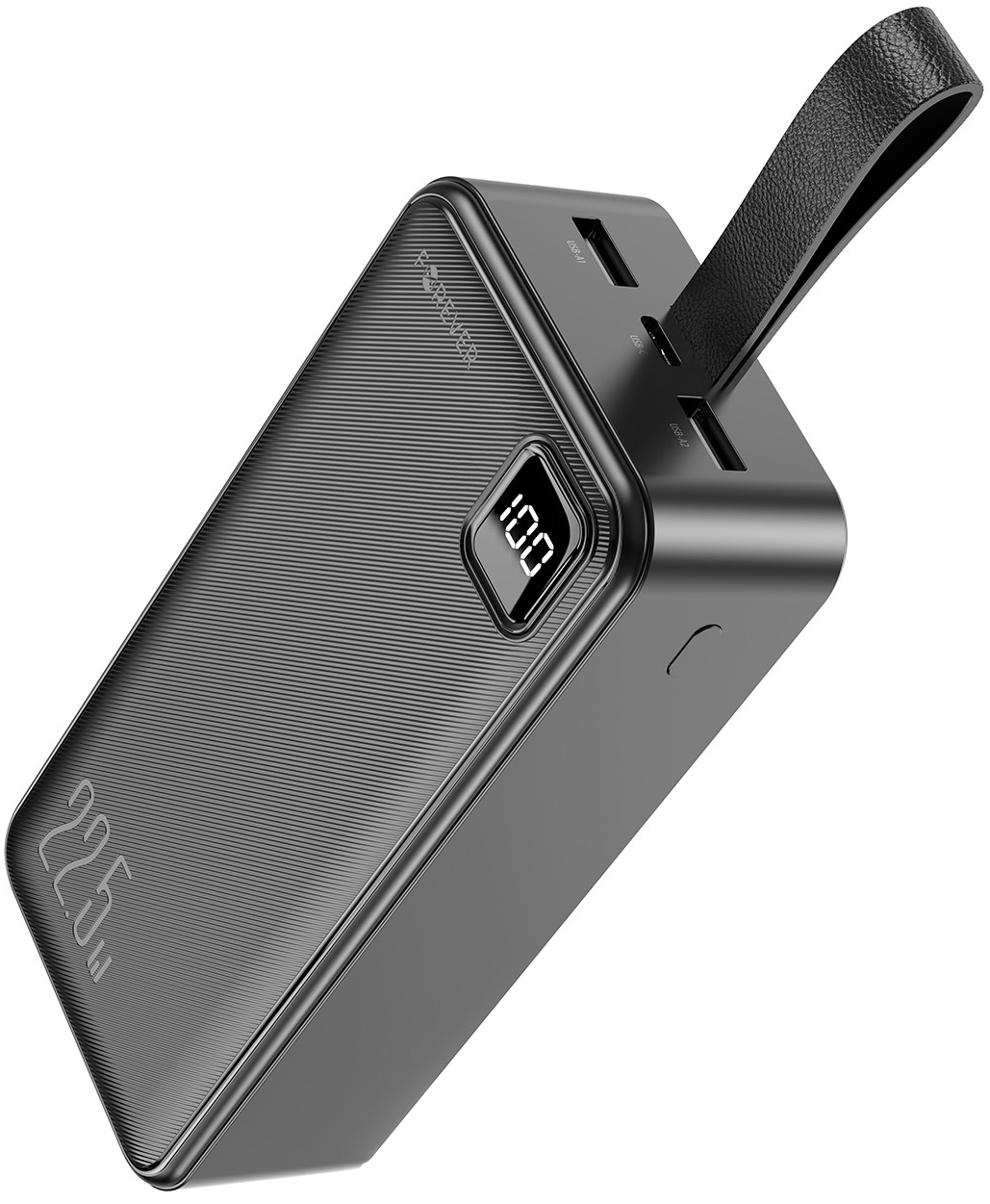 Bateria Externa Forever TB-300XL, 30000 mAh, 22,5 W, QC + PD, 1 x USB-C - 2 x USB-A, Preta