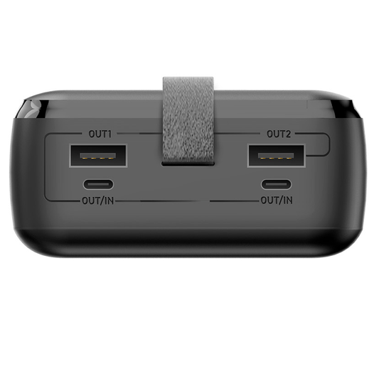 Bateria Externa Forever TB-400, 20000mAh, 65W, QC + PD, 2 x USB-A - 2 x USB-C, Preta