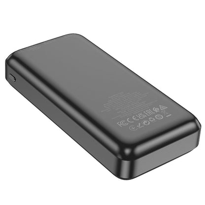 Bateria Externa HOCO J101A, 20000mAh, 22.5W, QC + PD, 1 x USB-C - 2 x USB-A, Preta