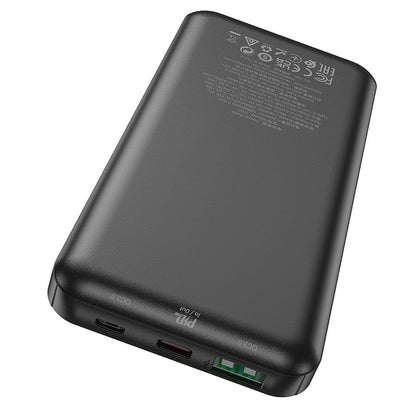Bateria Externa HOCO J102, 10000mAh, 20W, QC + PD, 1 x USB-A - 1 x USB-C, Preta