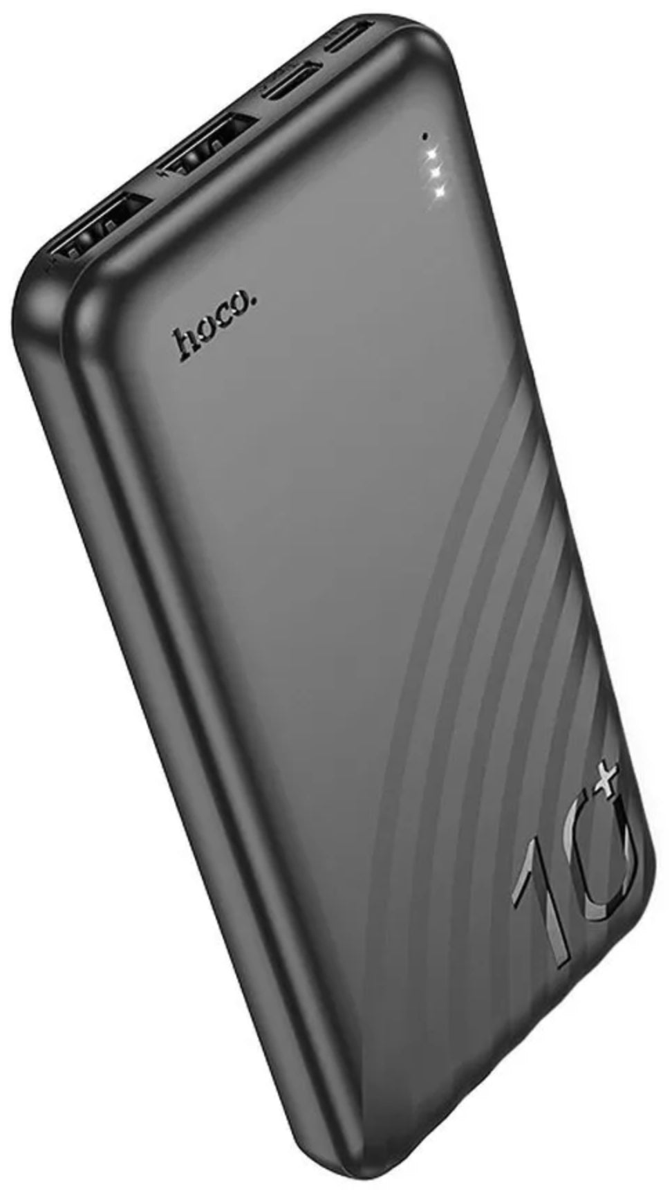 Bateria Externa HOCO J123, 10000mAh, 10W, 2 x USB-A, Preta