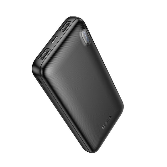 Bateria Externa HOCO J128, 10000mAh, 10W, 2 x USB-A, Preta