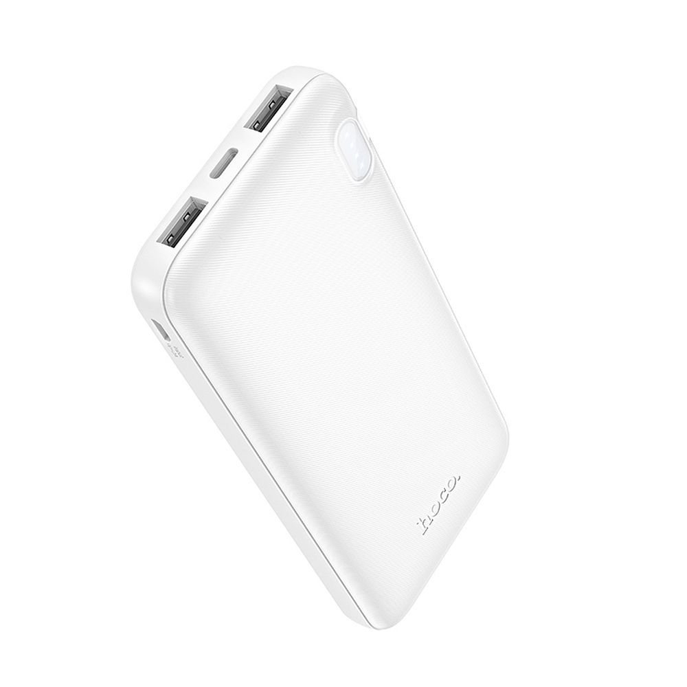 Bateria Externa HOCO J128, 10000mAh, 10W, 2 x USB-A, Branca