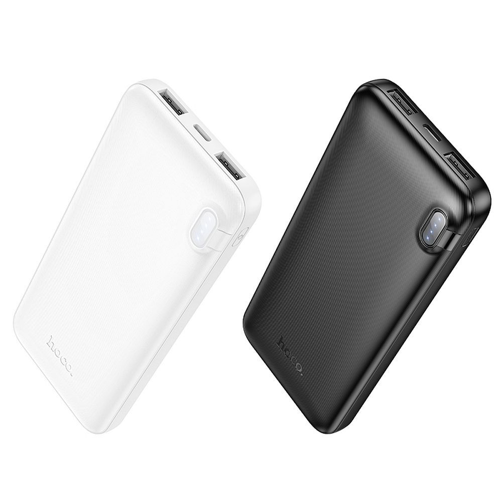 Bateria Externa HOCO J128, 10000mAh, 10W, 2 x USB-A, Branca