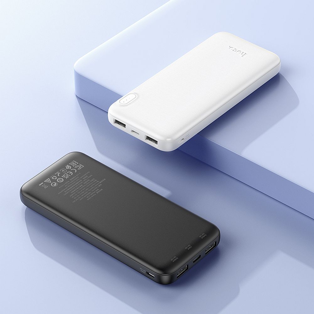 Bateria Externa HOCO J128, 10000mAh, 10W, 2 x USB-A, Branca