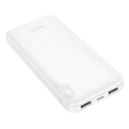 Bateria Externa HOCO J128, 10000mAh, 10W, 2 x USB-A, Branca