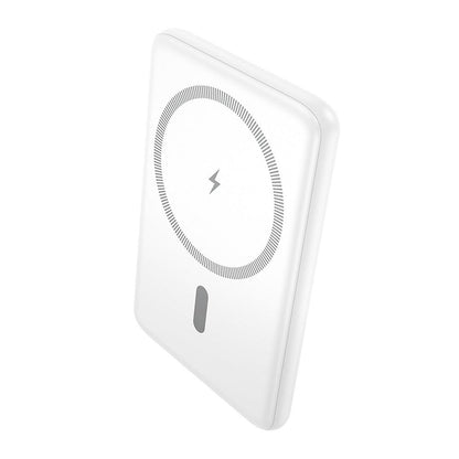Bateria Externa Wireless HOCO J140A, 5000mAh, 20W, PD + QI, 1 x USB-C, Branca