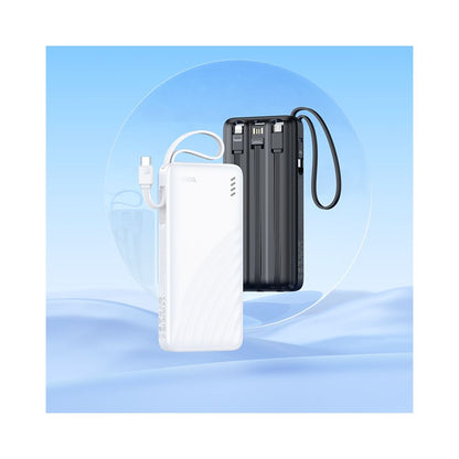 Bateria Externa HOCO J146, 10000mAh, 10W, 1 x Lightning - 1 x microUSB - 1 x USB-A - 1 x USB-C, Preta