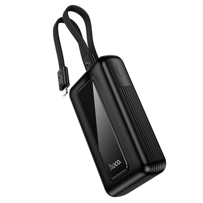 Bateria Externa HOCO J162, 10000mAh, 22.5W, QC + PD, 1 x Lightning - 1 x USB-A - 2 x USB-C, Preta