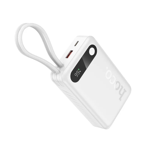 Bateria Externa HOCO J171A, 20000mAh, 22,5W, QC + PD, 1 x Lightning - 1 x USB-A - 2 x USB-C, Branco