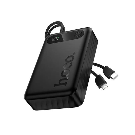 Bateria Externa HOCO J171A, 20000mAh, 22.5W, QC + PD, 1 x Lightning - 1 x USB-A - 2 x USB-C, Preta