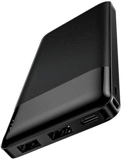 Bateria Externa HOCO J72, 10000mAh, 10W, 2 x USB-A, Preta