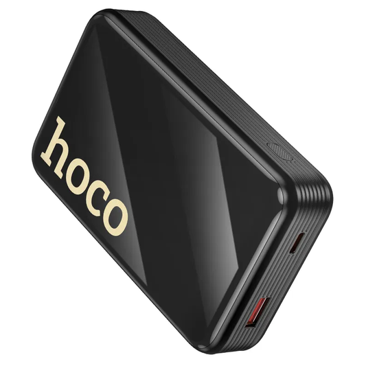 Bateria Externa HOCO Q37A, 20000mAh, 22.5W, QC + PD, 1 x Lightning - 1 x USB-A - 2 x USB-C, Preta