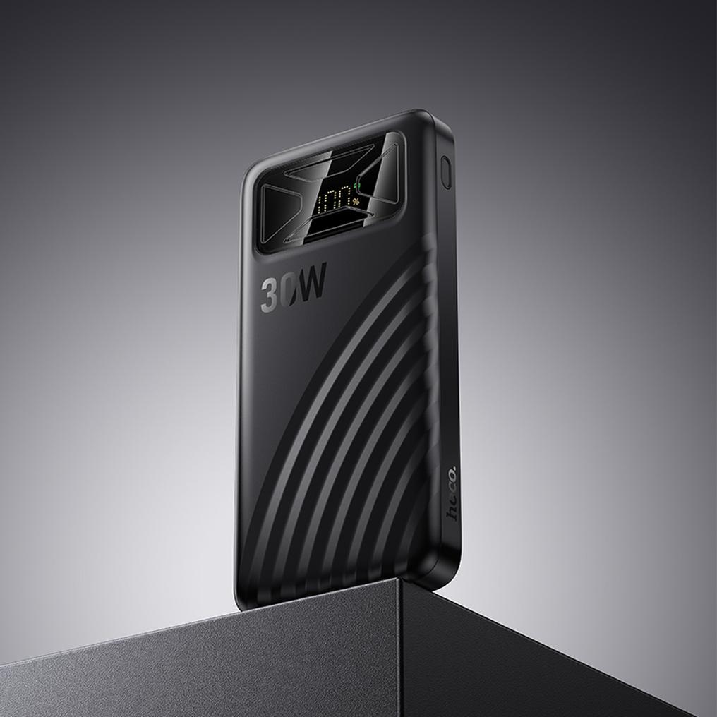 Bateria Externa HOCO Q42, 10000mAh, 30W, QC + PD, 1 x USB-A - 1 x USB-C, Preta