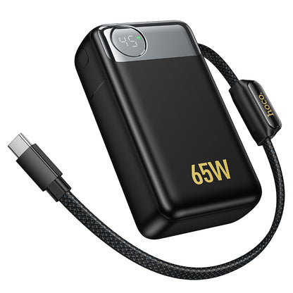 Bateria Externa HOCO Q53, 12000mAh, 65W, QC + PD, 1 x USB-A - 2 x USB-C, Preta