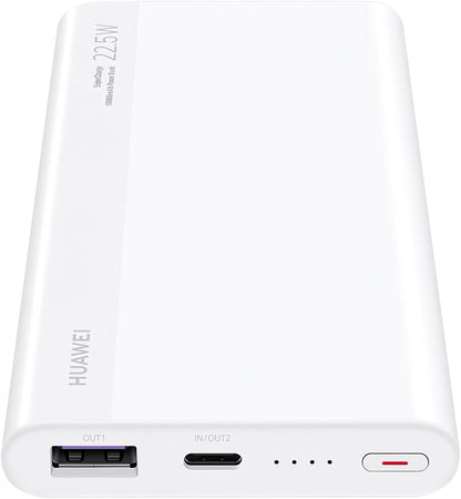 Bateria externa Huawei SuperCharge, 10000mAh, 22,5W, QC + PD, 1 x USB-A - 1 x USB-C, branco 55034445