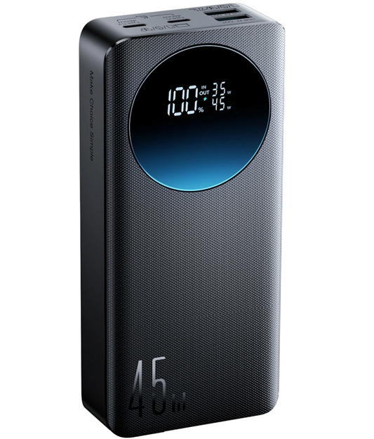 Bateria Externa Joyroom JR-PBF02 Pro, 20000mAh, 45W, QC + PD, 2 x USB-A - 2 x USB-C, Preta