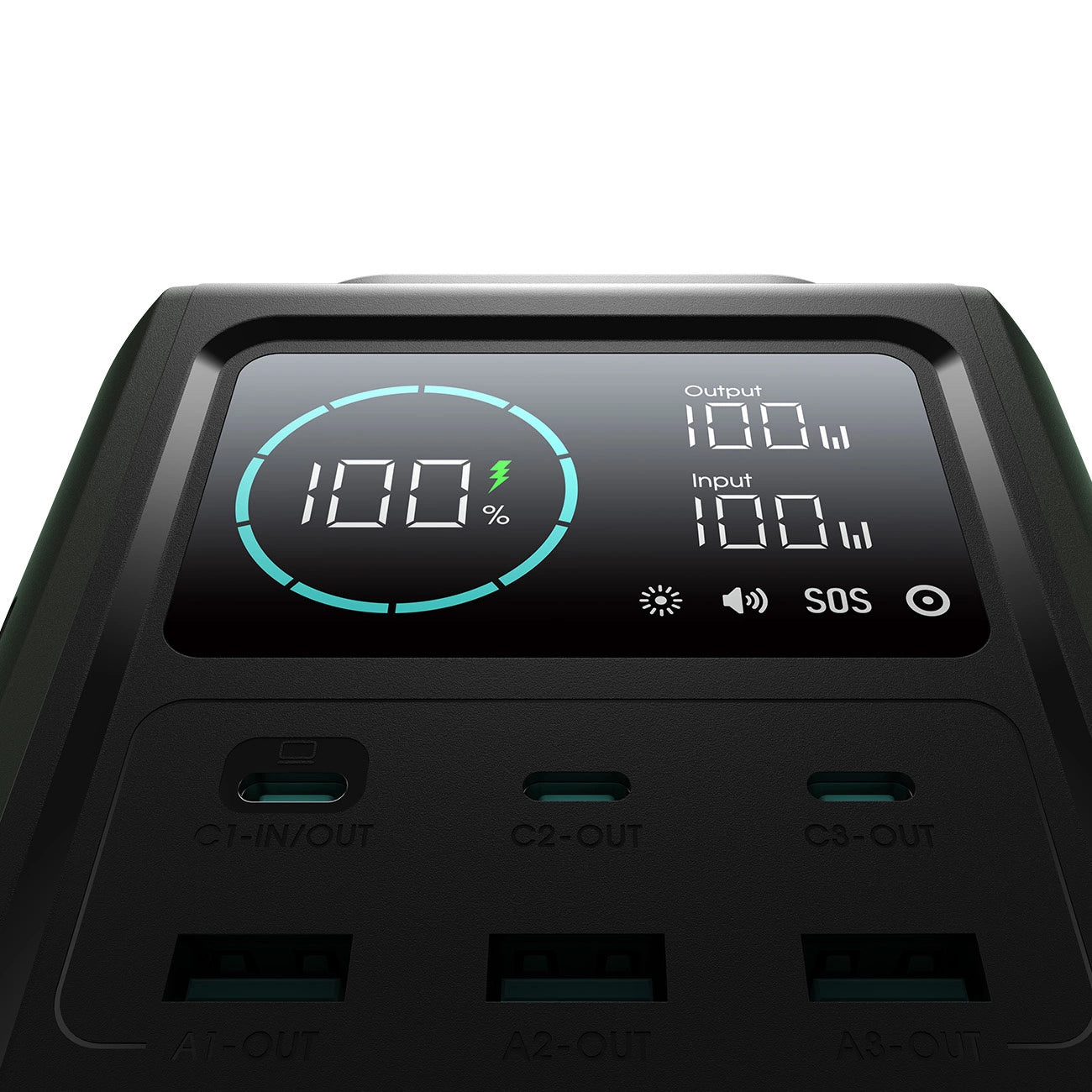 Bateria Externa Joyroom JR-PBF10, 75000mAh, 100W, QC + PD, 3 x USB-A - 3 x USB-C, Verde