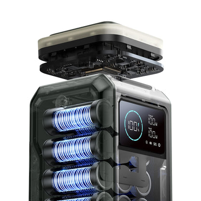 Bateria Externa Joyroom JR-PBF10, 75000mAh, 100W, QC + PD, 3 x USB-A - 3 x USB-C, Verde