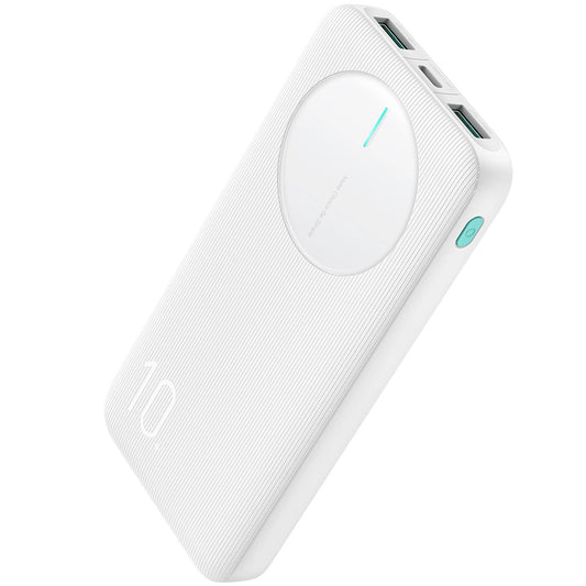 Bateria Externa Joyroom JR-PBF12, 10000mAh, 12W, 1 x USB-C - 2 x USB-A, Branca