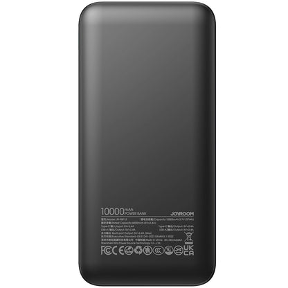 Bateria externa Joyroom JR-PBF12, 10000mAh, 12W, 1 x USB-C - 2 x USB-A, preto