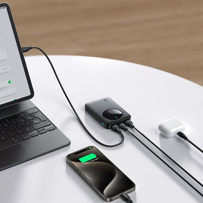 Bateria Externa Joyroom JR-PBF13, 5000mAh, 12W, 1 x USB-C - 2 x USB-A, Preta