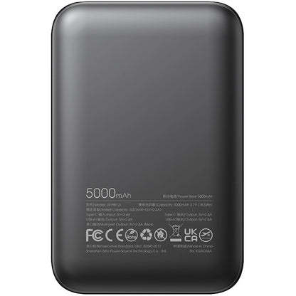 Bateria Externa Joyroom JR-PBF13, 5000mAh, 12W, 1 x USB-C - 2 x USB-A, Preta