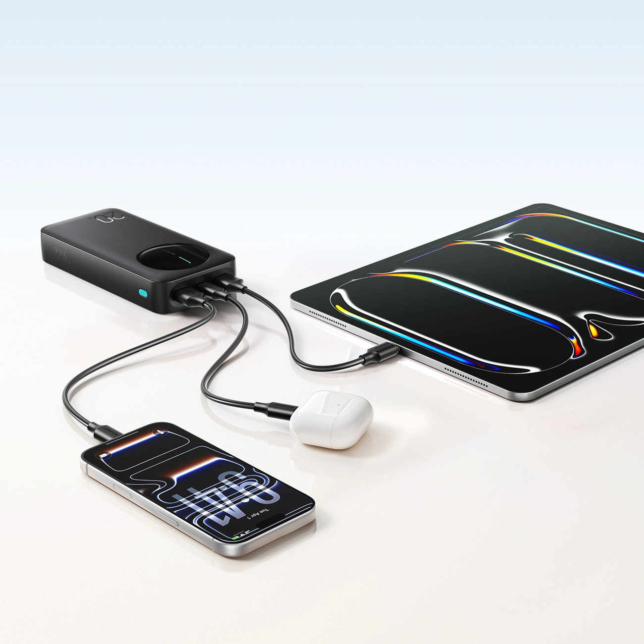 Bateria Externa Joyroom JR-PBF14 Pro, 20000mAh, 22.5W, QC + PD, 1 x USB-C - 2 x USB-A, Preta
