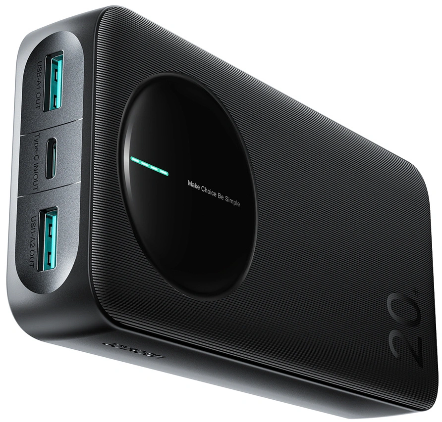 Bateria Externa Joyroom JR-PBF14 Pro, 20000mAh, 22.5W, QC + PD, 1 x USB-C - 2 x USB-A, Preta
