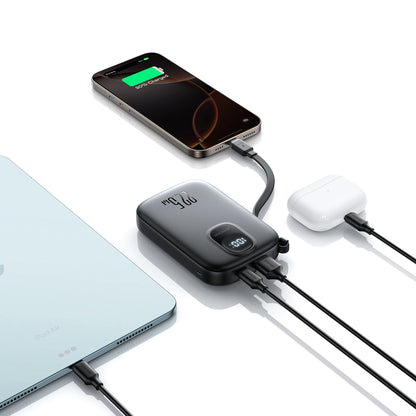 Bateria Externa Joyroom JR-PBF17, 10000mAh, 22.5W, QC + PD, 1 x USB-A - 2 x USB-C, Preta