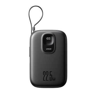 Bateria Externa Joyroom JR-PBF18, 10000mAh, 22.5W, QC + PD, 1 x Lightning - 1 x USB-A - 1 x USB-C, Preta