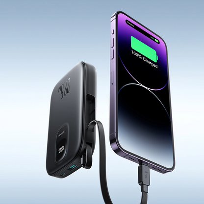 Bateria Externa Joyroom JR-PBF18, 10000mAh, 22.5W, QC + PD, 1 x Lightning - 1 x USB-A - 1 x USB-C, Preta