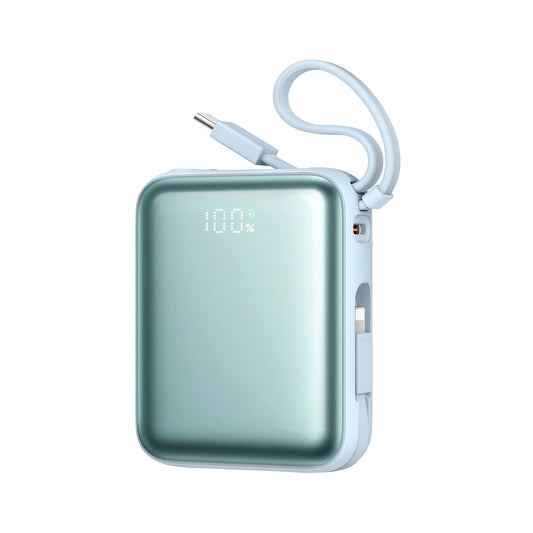 Bateria Externa Joyroom JR-PBF27, 10000mAh, 22.5W, PD, 1 x Lightning - 2 x USB-C, Azul