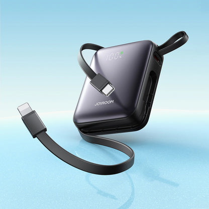 Bateria Externa Joyroom JR-PBF27, 10000mAh, 22.5W, QC + PD, 1 x Lightning - 2 x USB-C, Preta