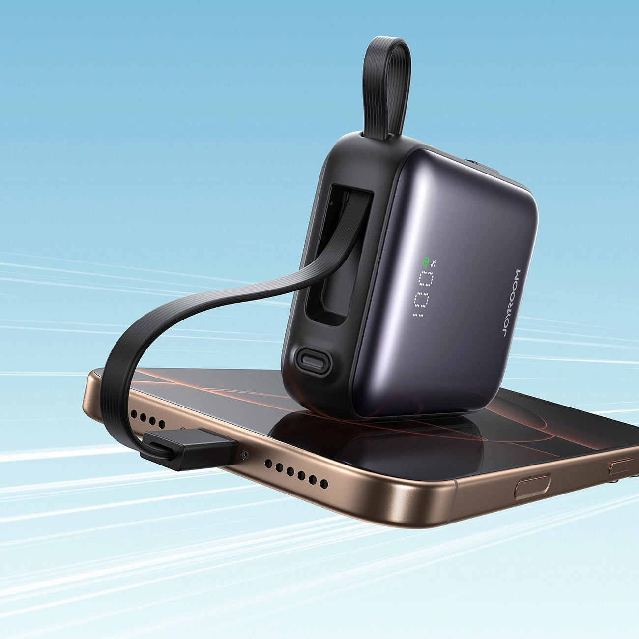 Bateria Externa Joyroom JR-PBF27, 10000mAh, 22.5W, QC + PD, 1 x Lightning - 2 x USB-C, Preta