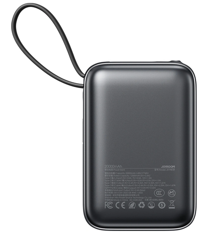 Bateria Externa Joyroom JR-PBF29, 20000mAh, 22.5W, QC + PD, 1 x Lightning - 2 x USB-C, Preta