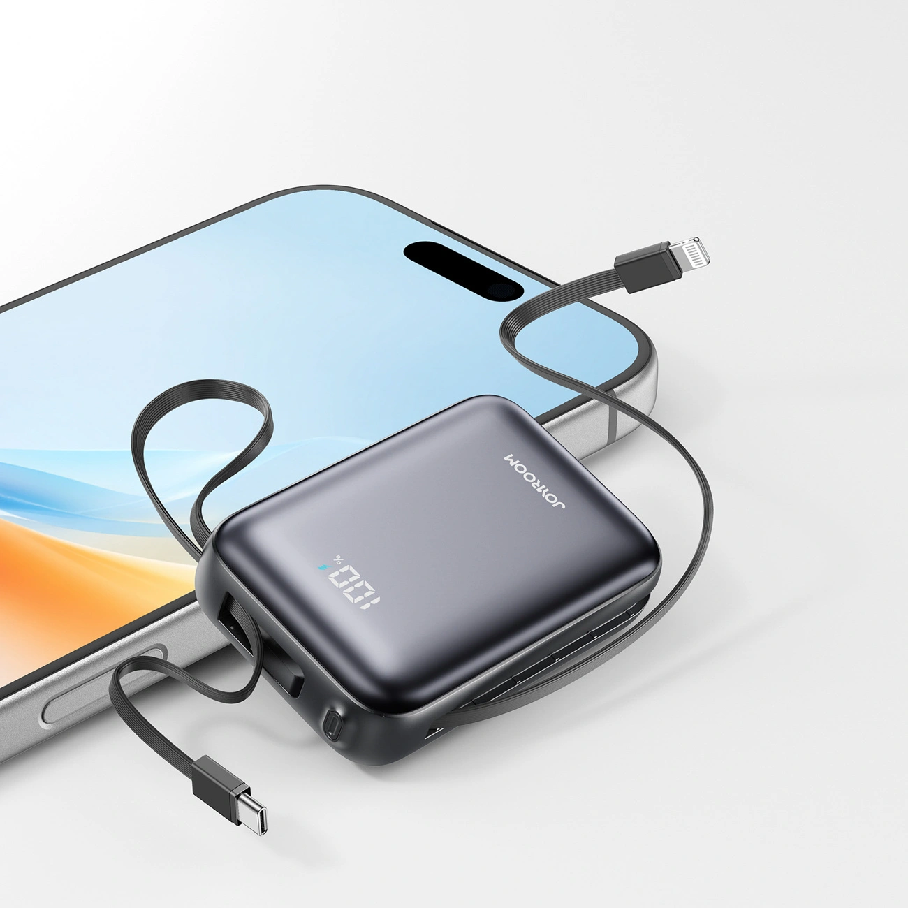 Bateria Externa Joyroom JR-PBF29, 20000mAh, 22.5W, QC + PD, 1 x Lightning - 2 x USB-C, Preta