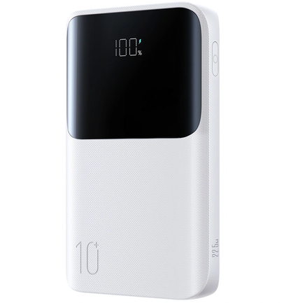 Bateria Externa Joyroom JR-QP191, 10000mAh, 22.5W, QC + PD, 1 x USB-A - 2 x USB-C, Branca
