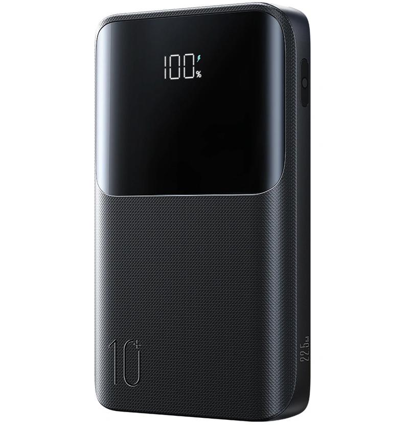 Bateria Externa Joyroom JR-QP191, 10000mAh, 22.5W, QC + PD, 1 x USB-A - 2 x USB-C, Preta