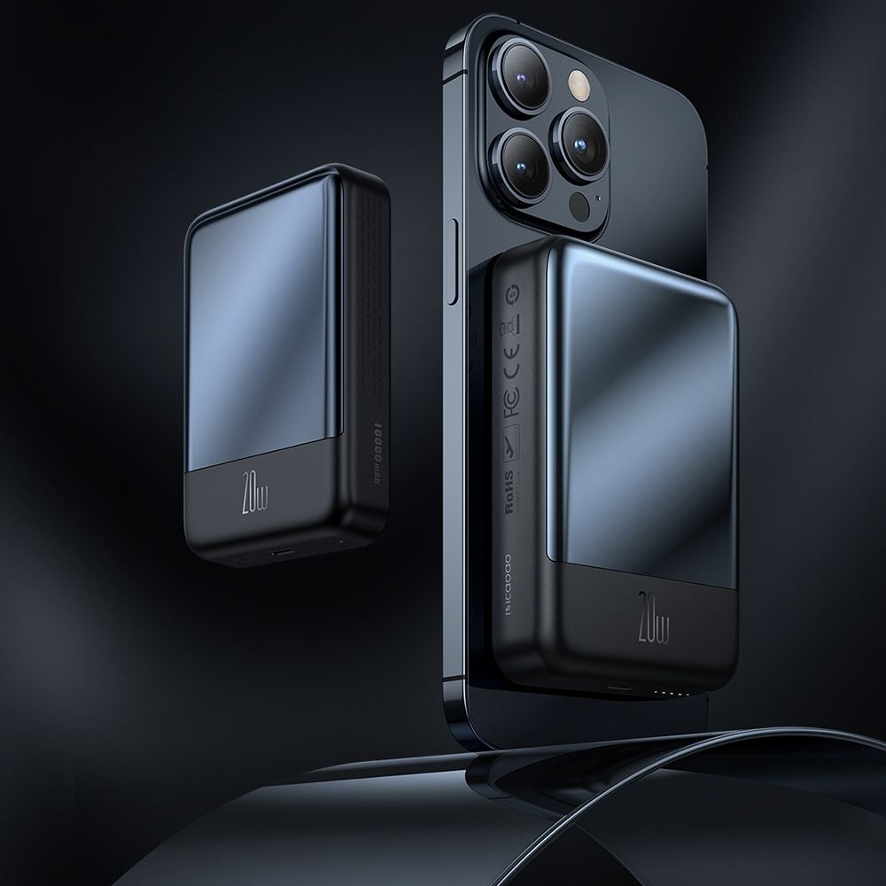 Bateria Externa Wireless McDodo MC-4261 Ambilight, 10000mAh, 20W, PD + FQI, 1 x QI - 1 x USB-C, Preta