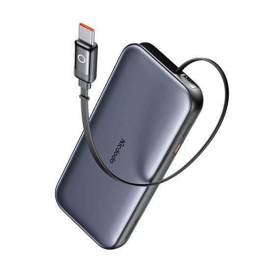 Bateria Externa McDodo MC-5920 MetaFree, 10000mAh, 45W, PD, 2 x USB-C, Cinzento