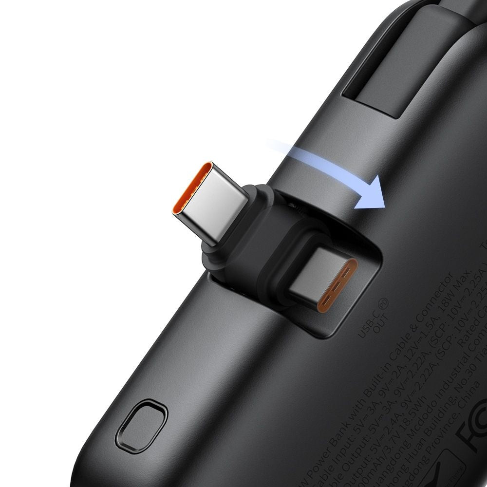 Bateria Externa McDodo MC-7760 Freekit, 5000mAh, 22.5W, PD, 3 x USB-C, Preta