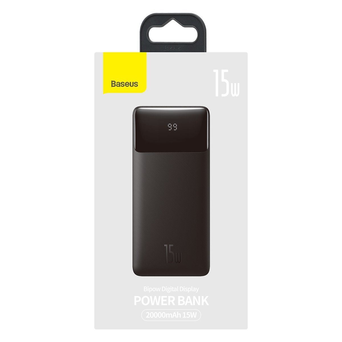 Bateria externa Baseus Bipow, 20000mAh, 15W, 1 x USB-C - 2 x USB-A, preto PPBD05010101 