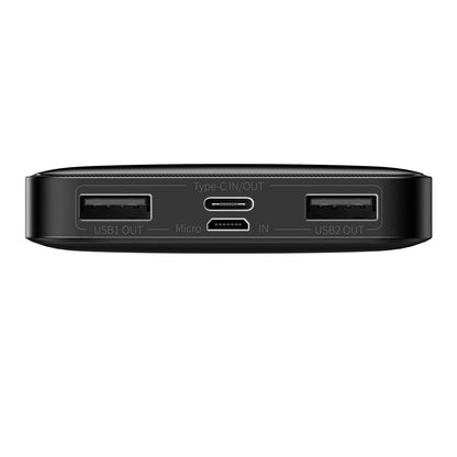 Bateria externa Baseus Bipow, 10000mAh, 15W, 1 x USB-C - 2 x USB-A, preto PPBD050001 